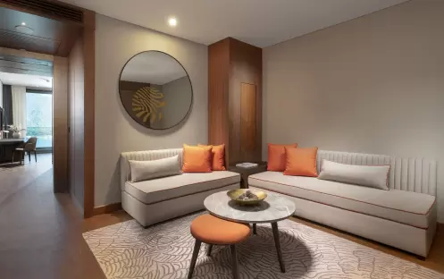 LUJO BODRUM FAMILY CORNER SUITE SEA VIEW LIVING ROOM